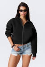 #272627 - Oversized Scuba Zip-Hoodie