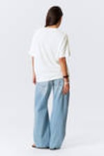 Gebroken wit - Zacht oversized T-shirt met korte mouwen - 2