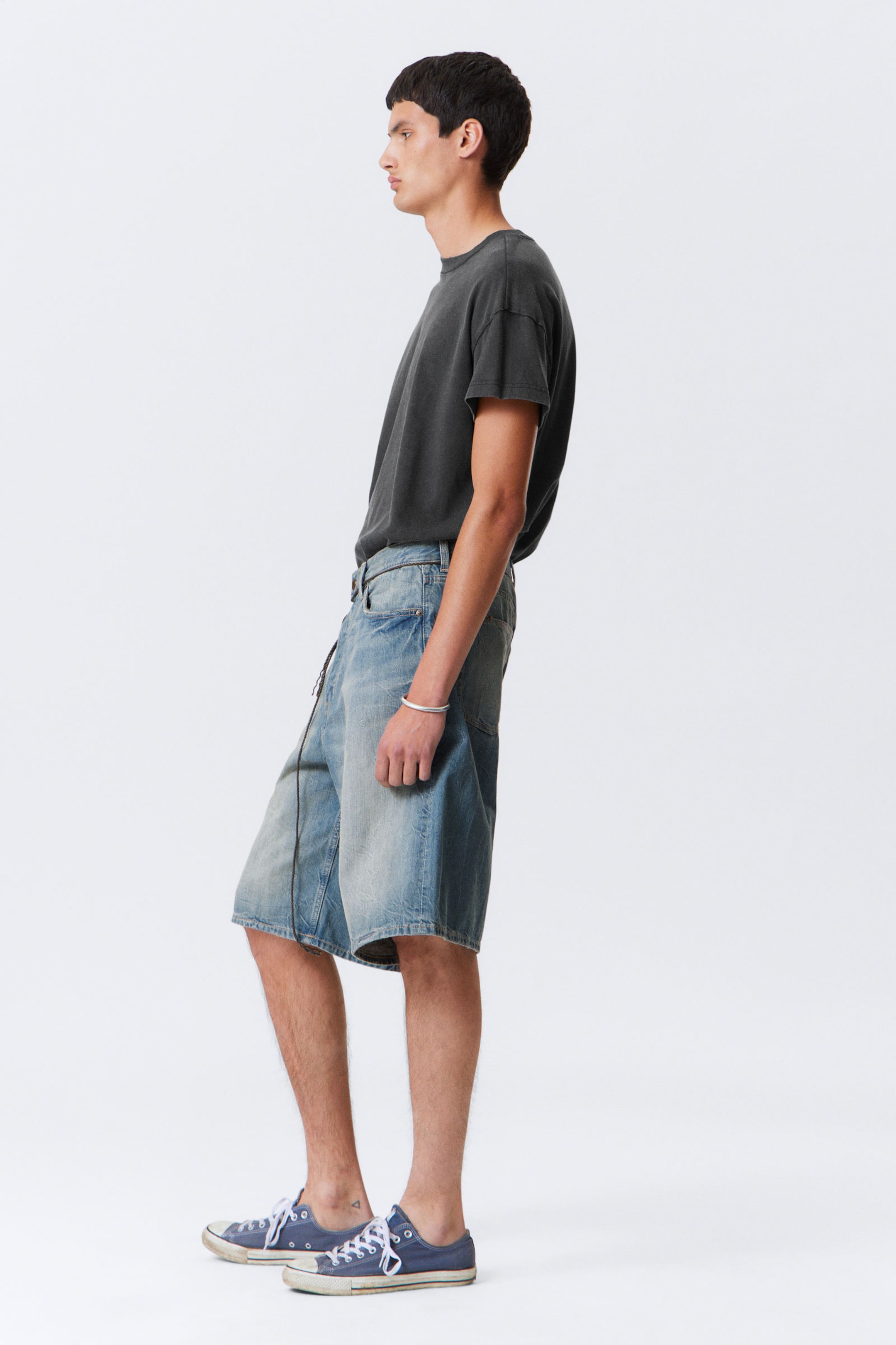 Cyan Dust - Mittelblau - Lockere Baggy-Jeansshorts Astro - 5