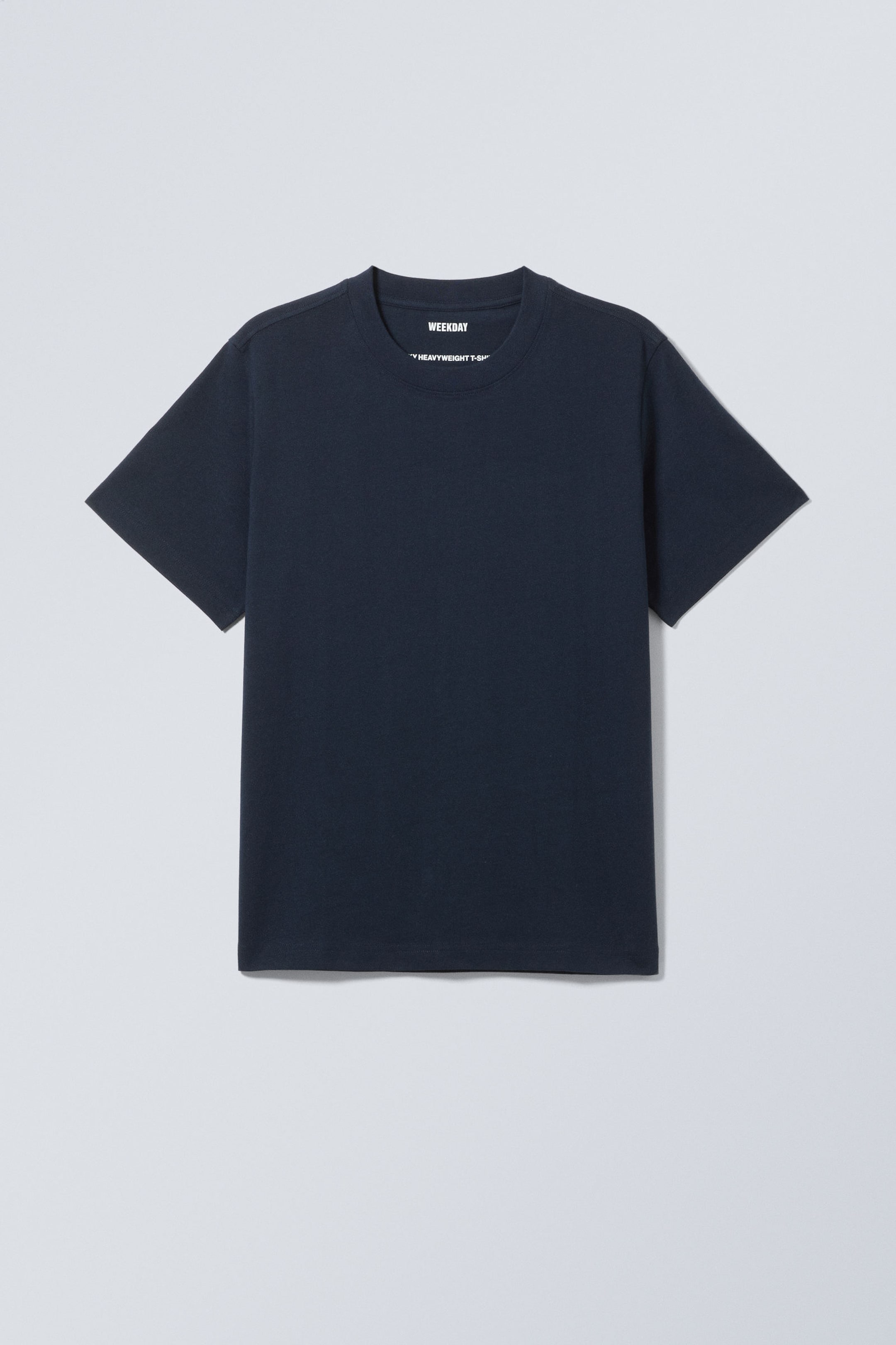 Dark Blue - Short Boxy Heavyweight T-shirt - 2