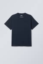 Dark Blue - Short Boxy Heavyweight T-shirt - 2