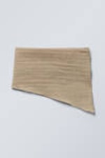 Dusty Beige - Structured Ramie-Blend Scarf - 1