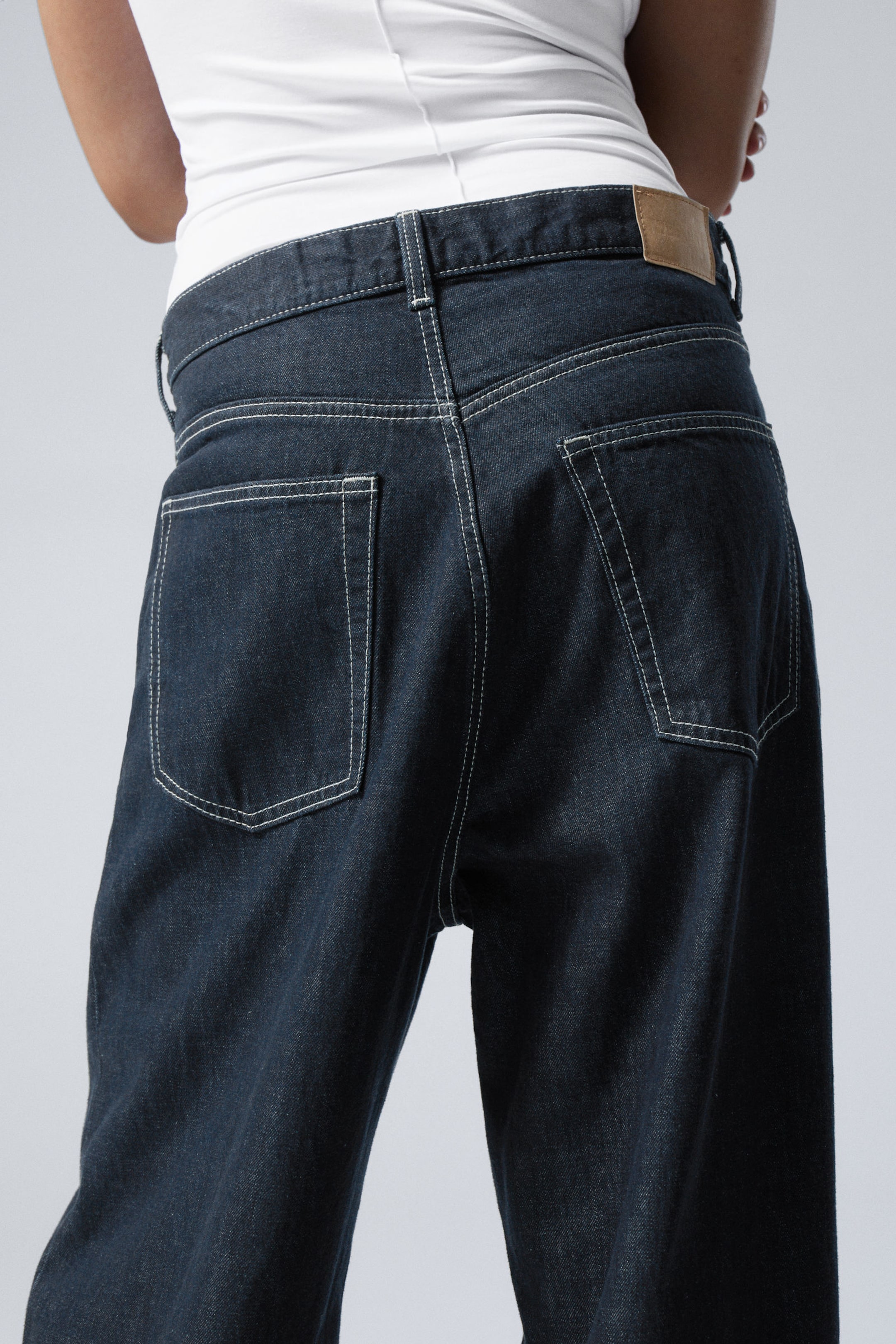 Blue Rinse - Dark Blue - Astro Loose Baggy Leg Jeans - 7