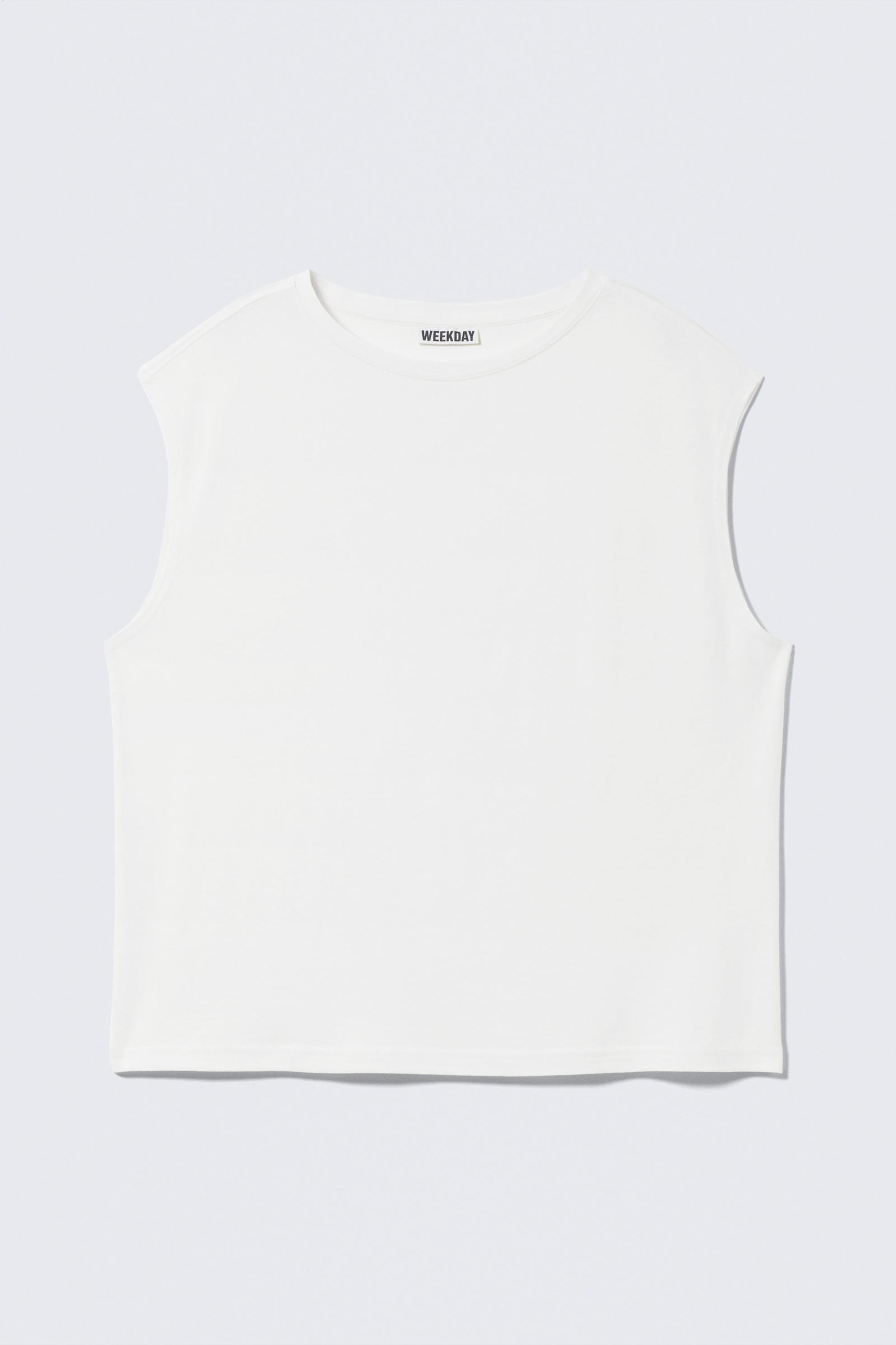 White - Oversized Sleeveless Tank Top - 3
