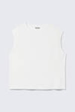 White - Oversized Sleeveless Tank Top - 3