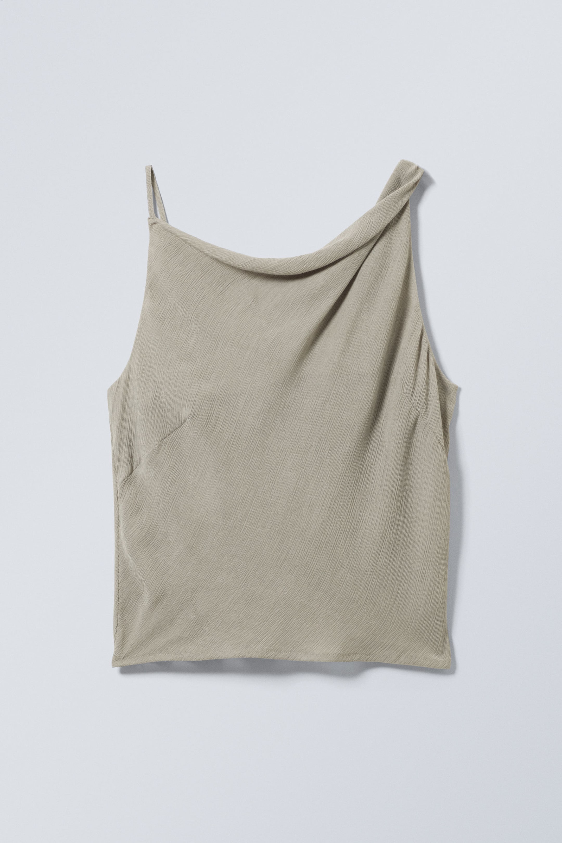 Light Dusty Mole - Fitted Boatneck Drape Top - 0