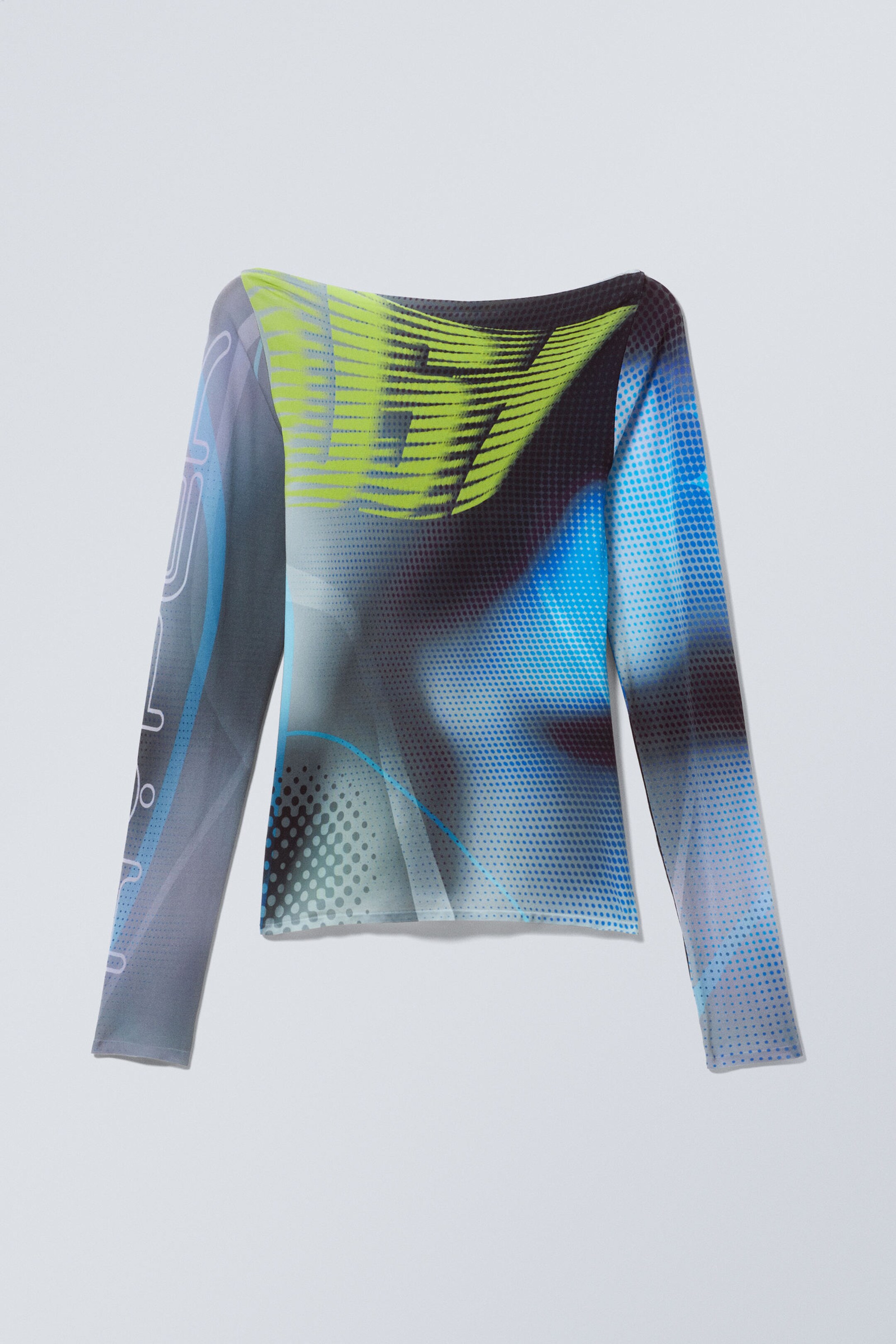 Hyper Rush - Transparentes Longsleeve mit U-Boot-Ausschnitt - 0