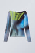 Hyper Rush - Transparentes Longsleeve mit U-Boot-Ausschnitt - 0