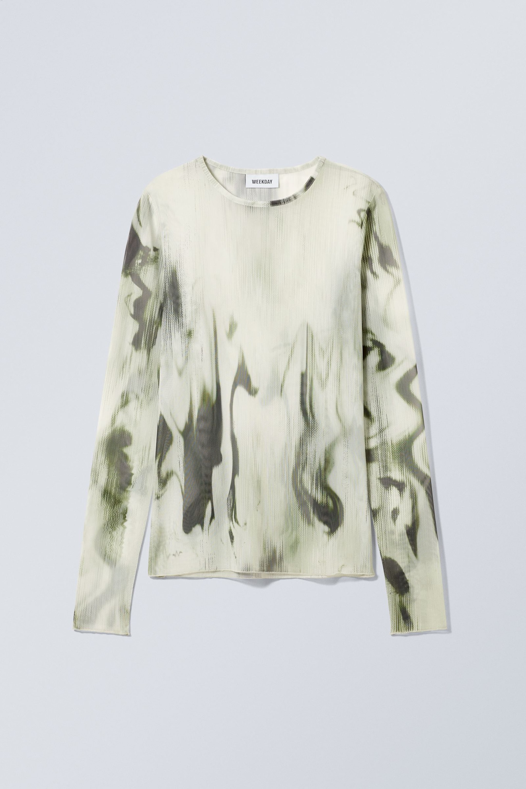 Dusty olive - Blur Printed Long Sleeve - 0