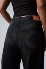 Distressed Black - Galaxy Loose Straight Distressed Jeans - 9