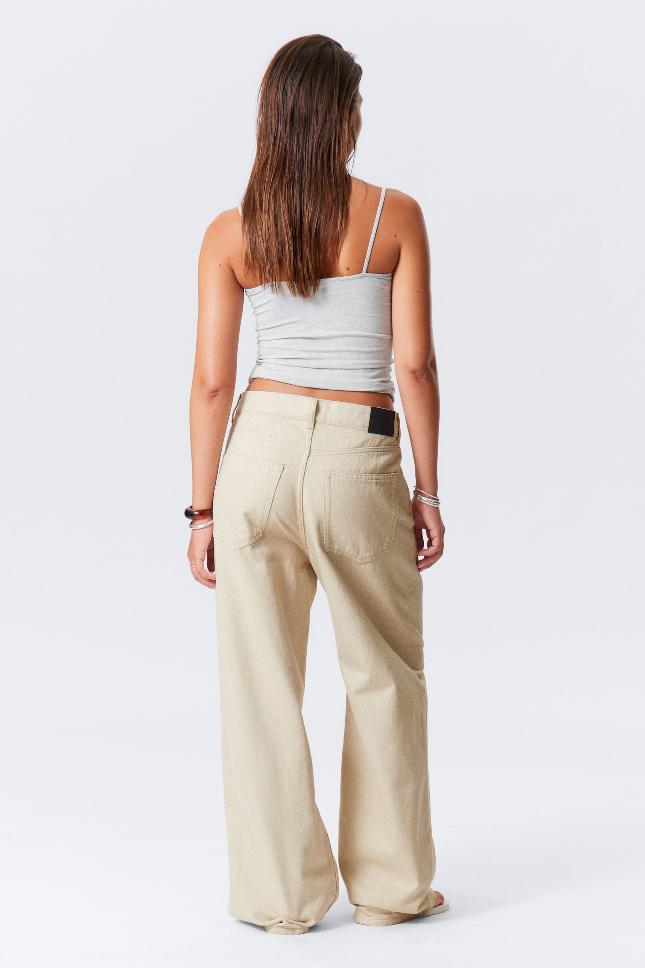 Ecru - Astro Baggy Linen Blend Trousers - 4