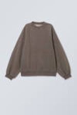 Washed Dark Mole - Loose Heavy Sweater - 2