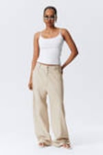 Ecru - Astro Loose Baggy Leg Linen-Blend Trousers - 3