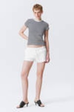 Black & White Stripe - Slim Short-Sleeved Cotton T-shirt - 1