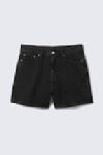 Tuned Black - Black - Eris Short Loose Fit Denim Shorts - 5