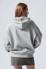 Grey Melange - Boxy Heavy Zip Hoodie - 2