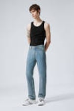 2000 Blue - Medium Blue - Space Relaxed Straight Leg Jeans - 0