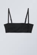 Black - Velcro Bikini Top - 0