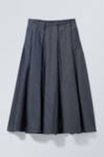 Dusty Blue - Pleat Skirt – Unifrom™ + Weekday Limited Edition - 0