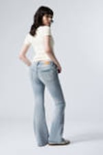 Stone Blue - Hellblau - Flame Low Waist Slim Flared Leg Jeans - 3