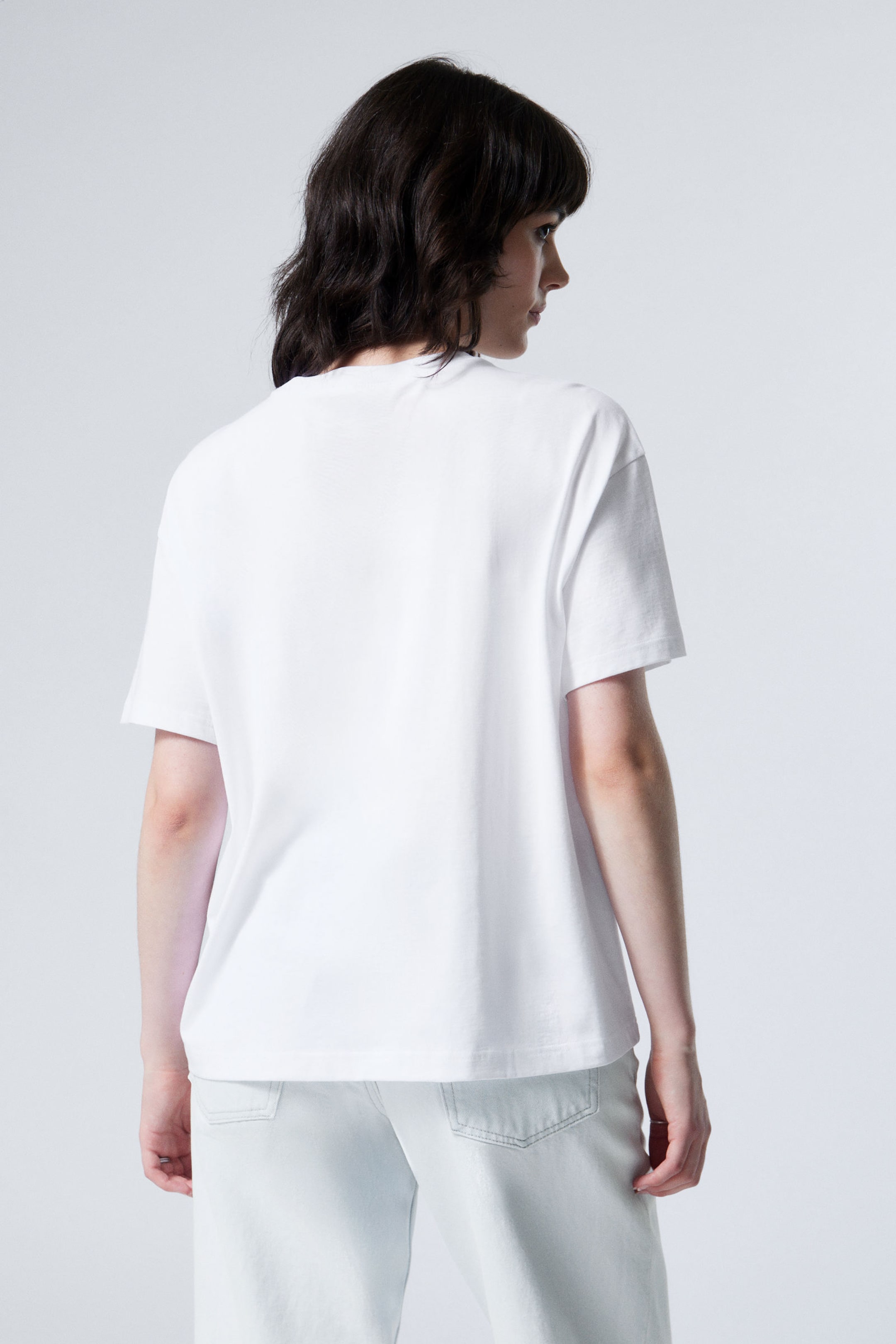 White - Relaxed Boxy Cotton T-shirt - 2