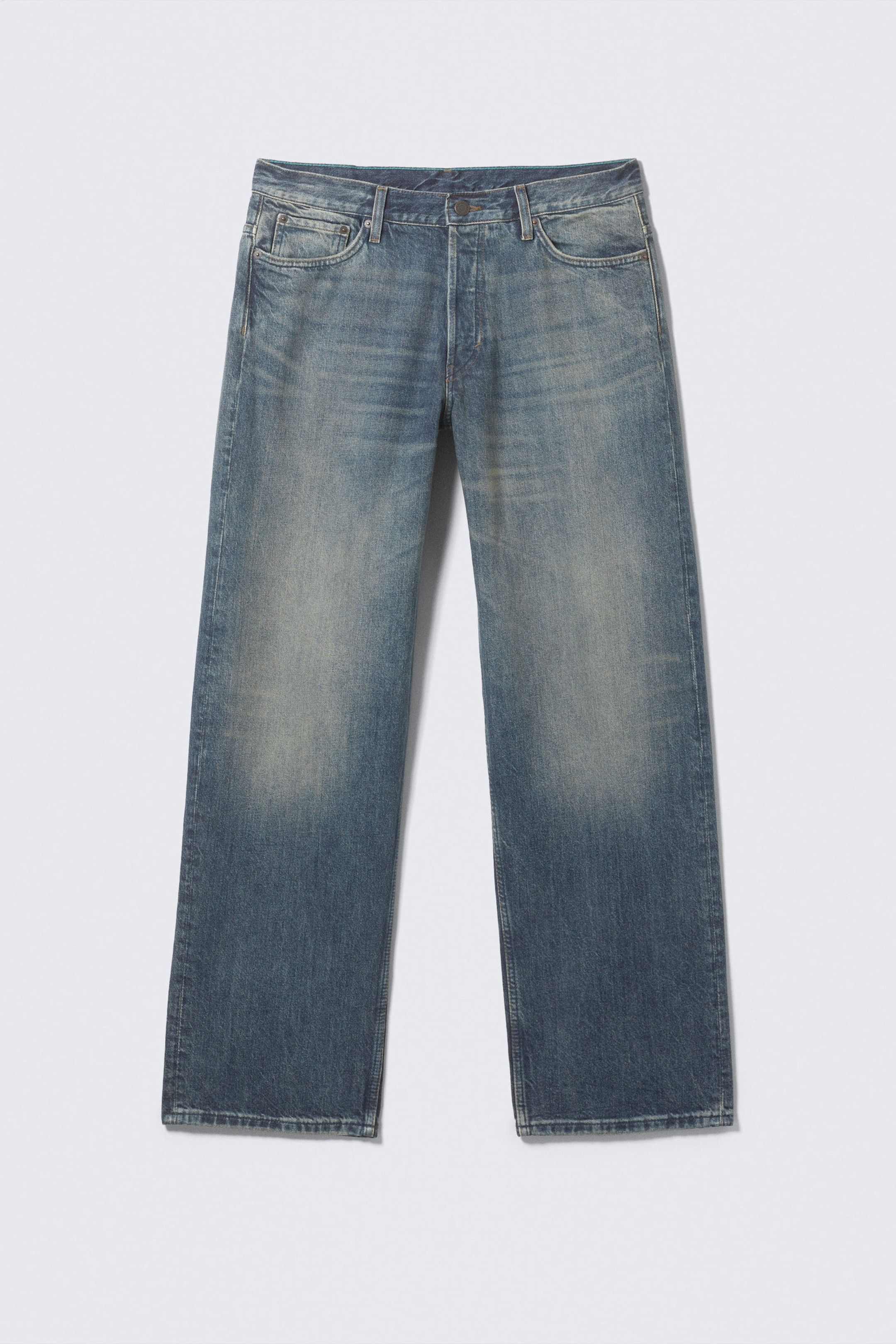 #2E3036 - Sphere Low Waist Loose Straight Leg Jeans - 1