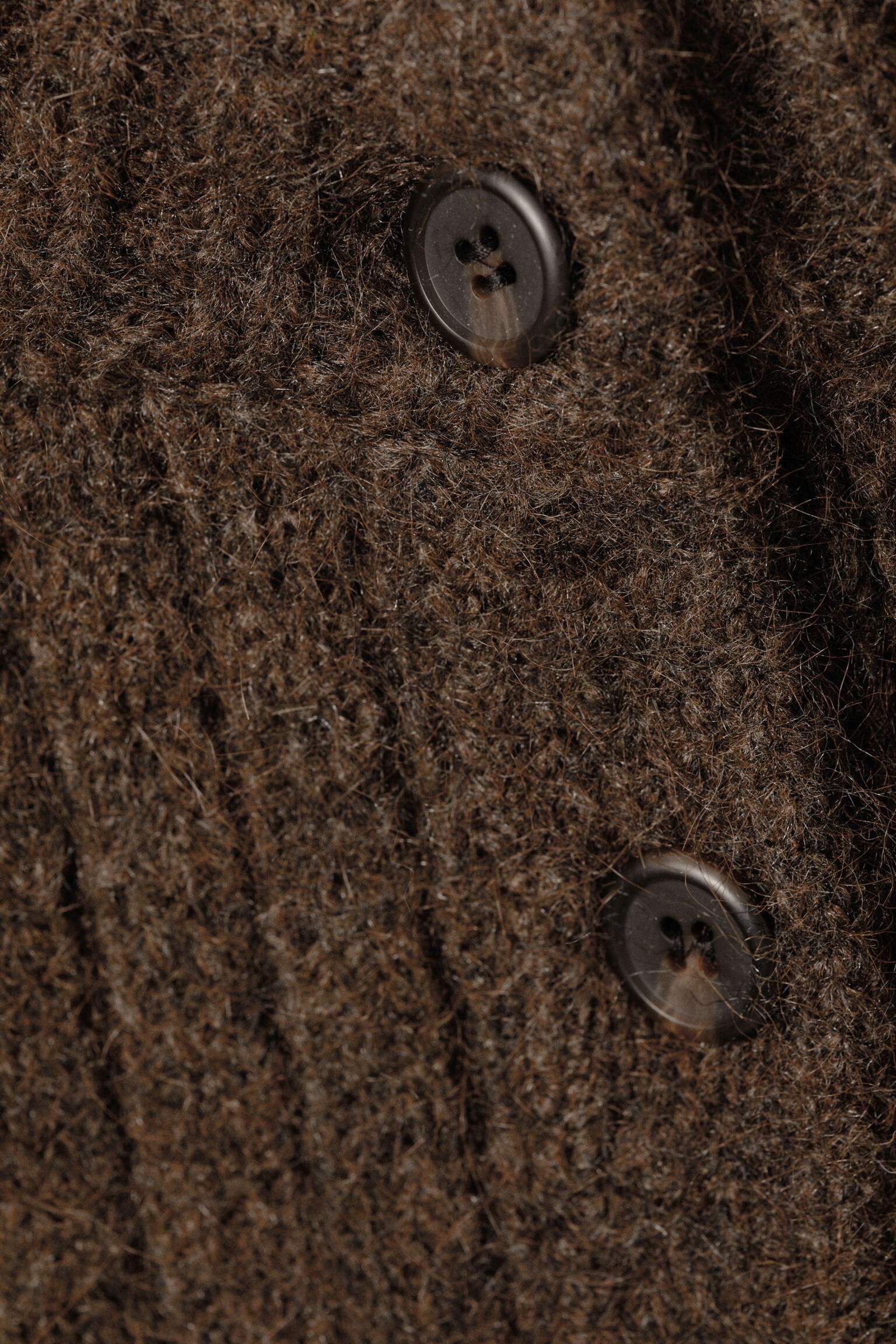 Fine Knitted Cardigan Dress Light Brown