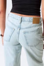 Snow Blue - Light Blue - Ample Low Rise Loose Wide Leg Jeans - 3