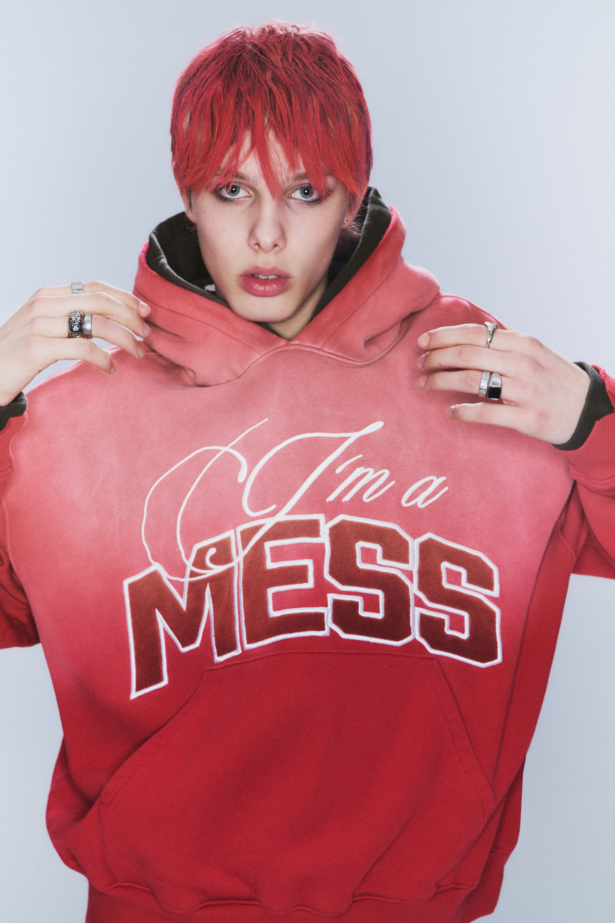 cm x lb double-layered sun-faded unisex hoodie - Sun-Faded
