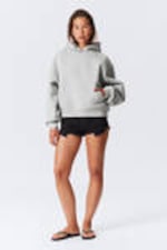 Light Grey - Oversized Scuba Hoodie - 1