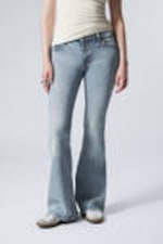 Stone Blue - Hellblau - Flame Low Waist Slim Flared Leg Jeans - 1