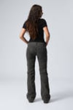 Black Dark - Nova Low Slim Bootcut Cord Trousers - 4