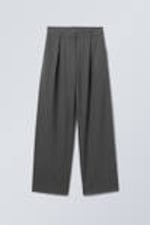 Grey Pinstripe - Zia Suit Trousers - 0