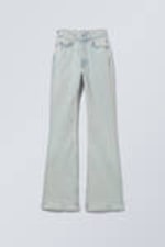 Snow Blue - Hellblau - Glow Curve High Waisted Regular Flared Leg Jeans - 2