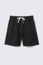 Svart - Avslappnade linneshorts med dragsko - 3