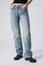 Seventeen Blue - Medium Blue - Orbit Mid Rise Regular Straight Leg Jeans - 3