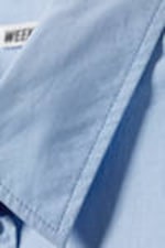 Hellblau - Lockeres cropped Langarmshirt aus Baumwolle - 5