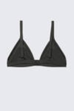 Dark Grey - Ribbed V-neck Bikini Top - 5