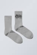 Dusty Grey Wizard - Sport Printed Socks - 0