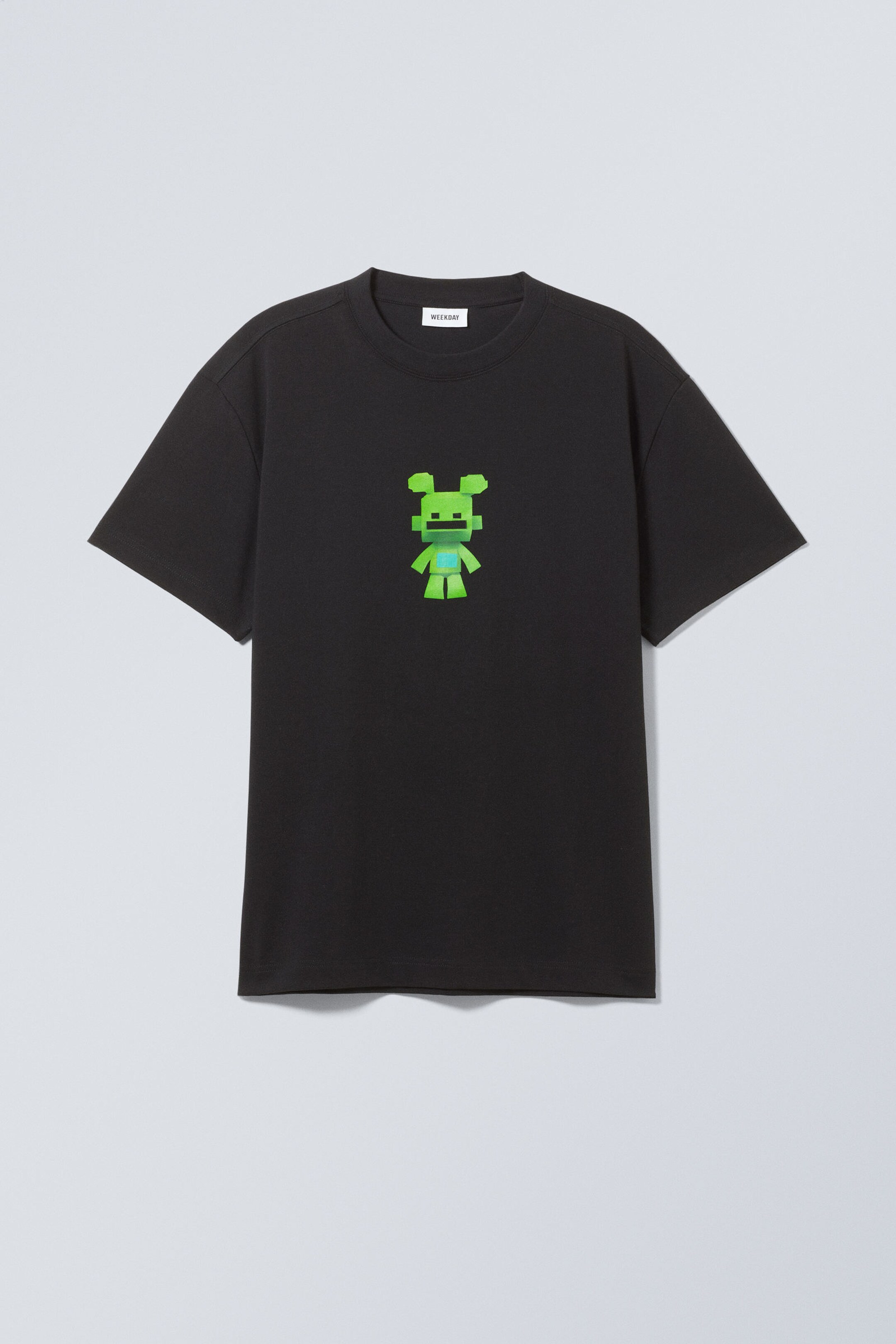 Robo Pixel Man - Oversized Graphic Printed T-shirt - 0