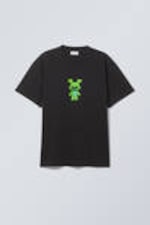 Robo Pixel Man - Oversized Graphic Printed T-shirt - 0