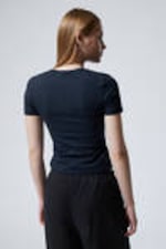 Mörkblå - Slim Fit T-shirt - 3