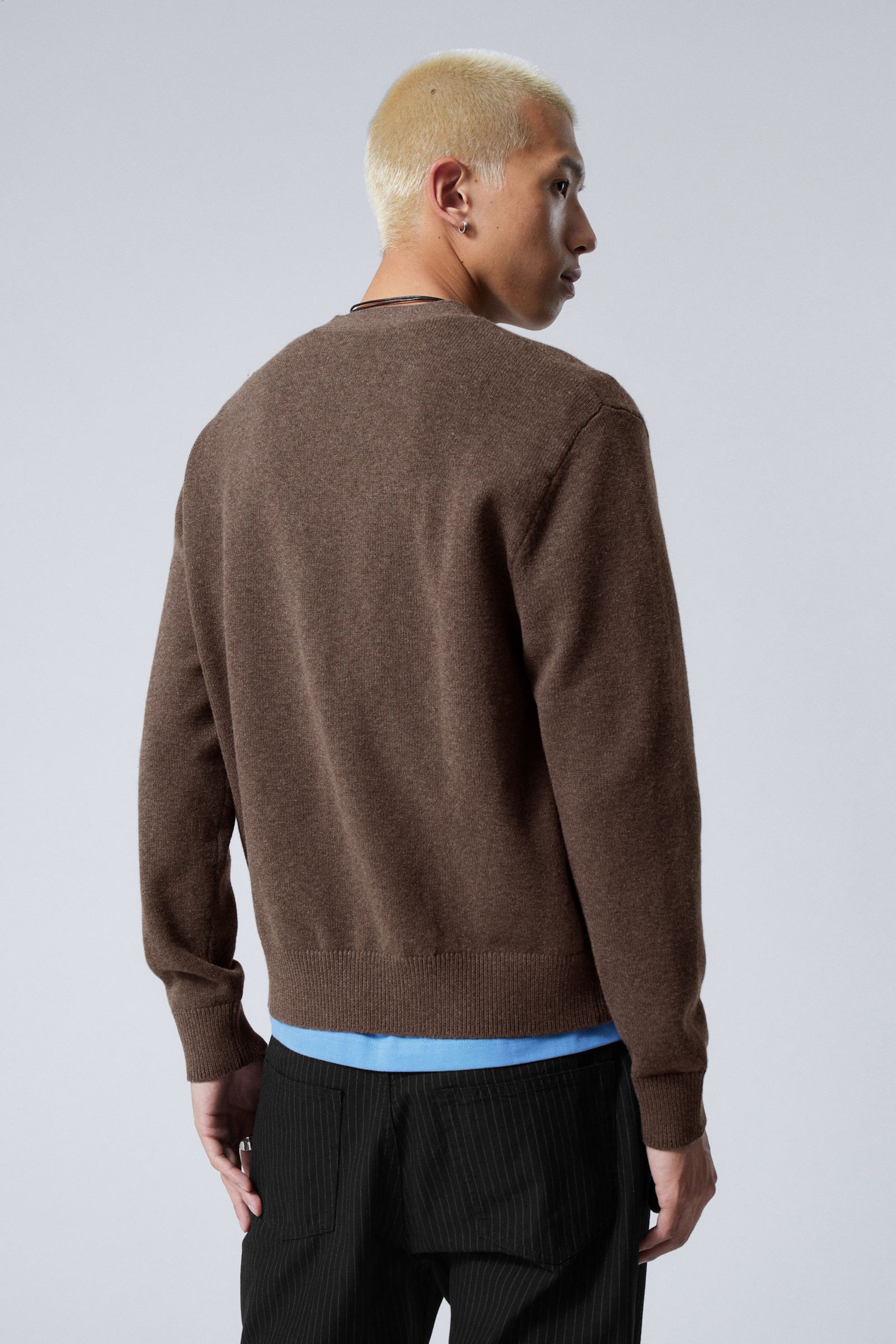 Dark Mole - Knitted Single-Breasted Cardigan - 3