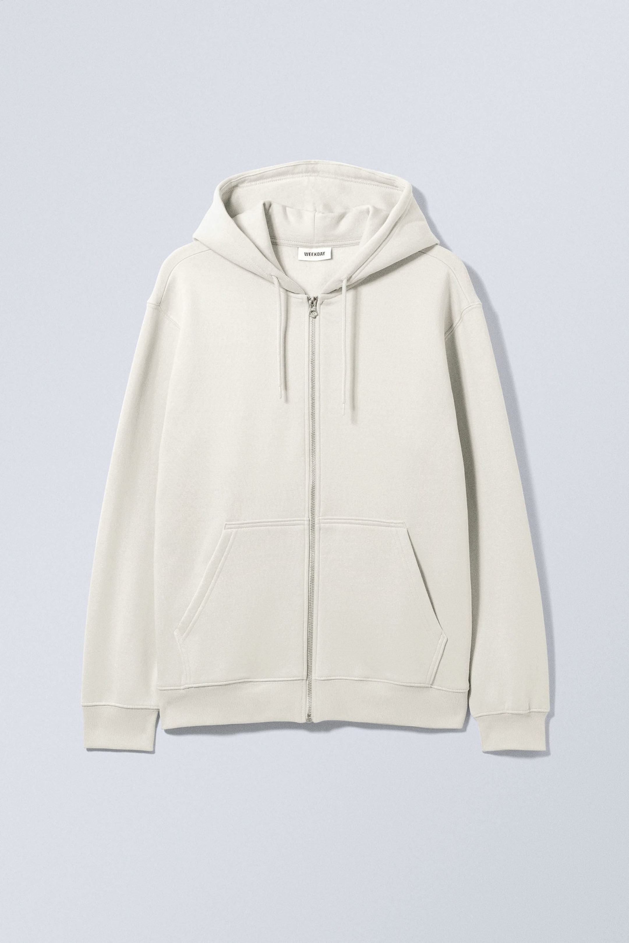 Light Grey - Standard Midweight Zip Hoodie - 0