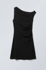 Black - Drape Mini Dress - 0