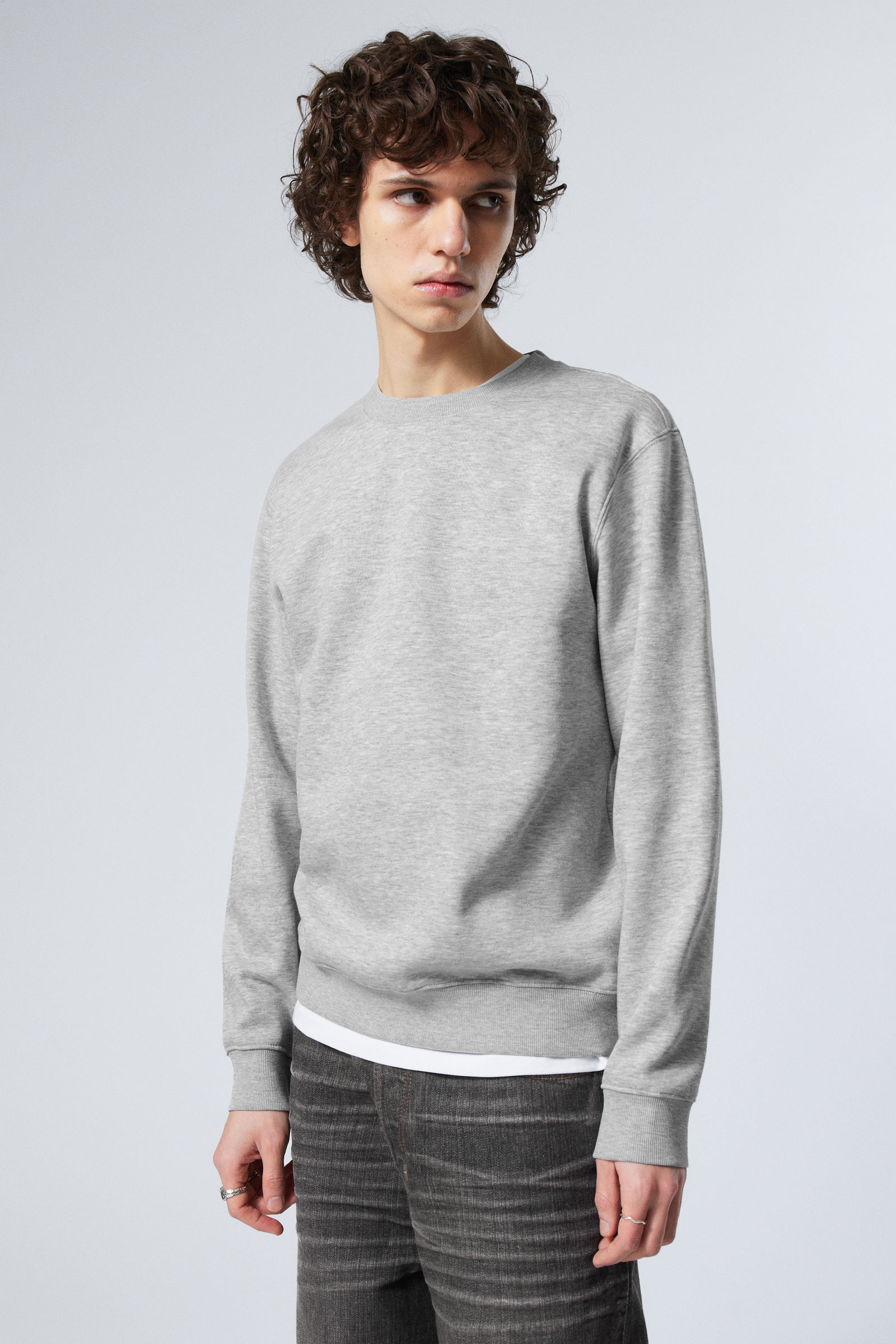 standard midweight sweatshirt - Grey Melange | Weekday EU