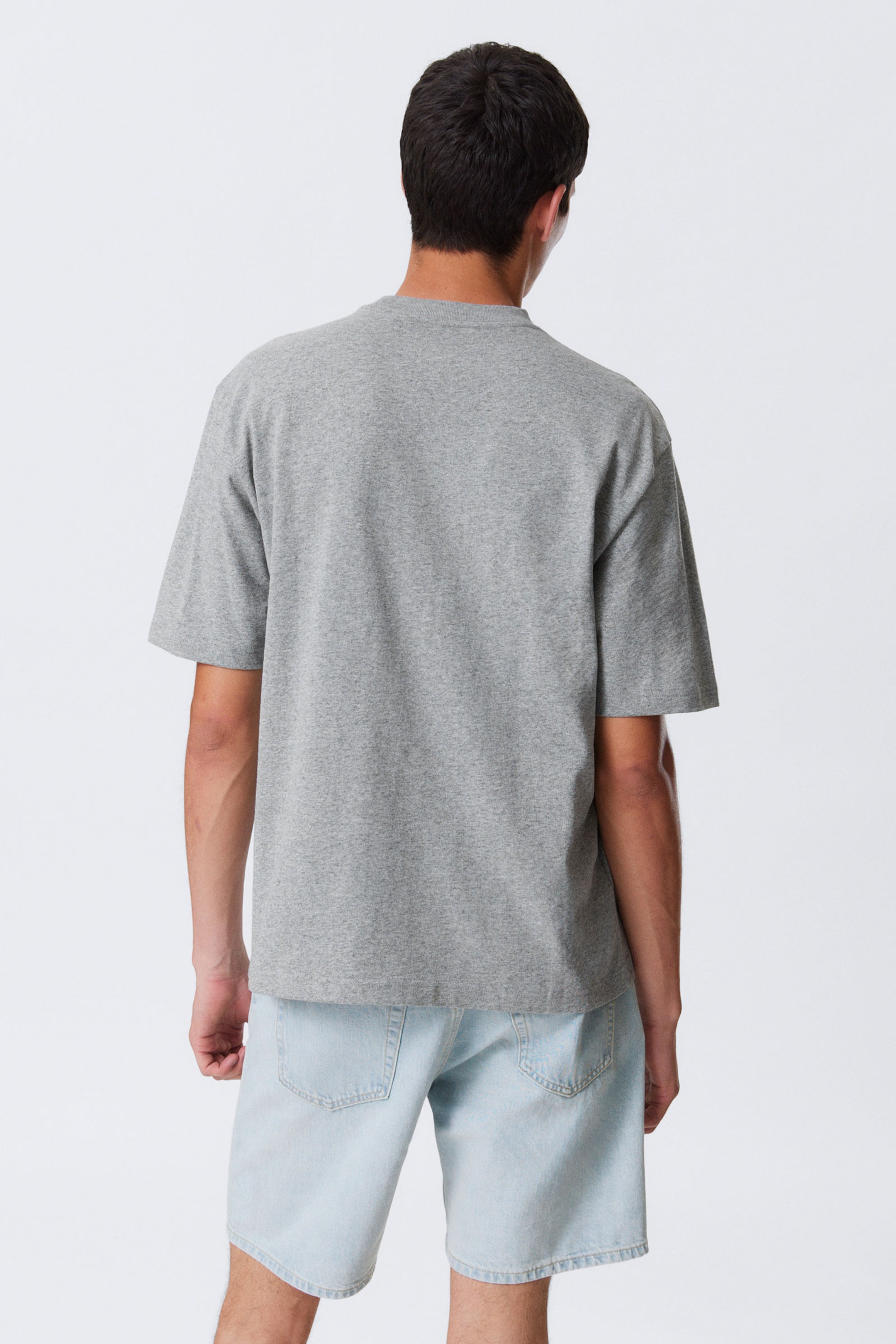 #A5A5A5 - Relaxed Fit Short-Sleeved Cotton T-shirt - 2