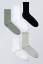 Khaki Mix - 5-pack Sport Socks - 0