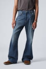 Mine Blue - Medium Blue - Time Loose Bootcut Leg Jeans - 1