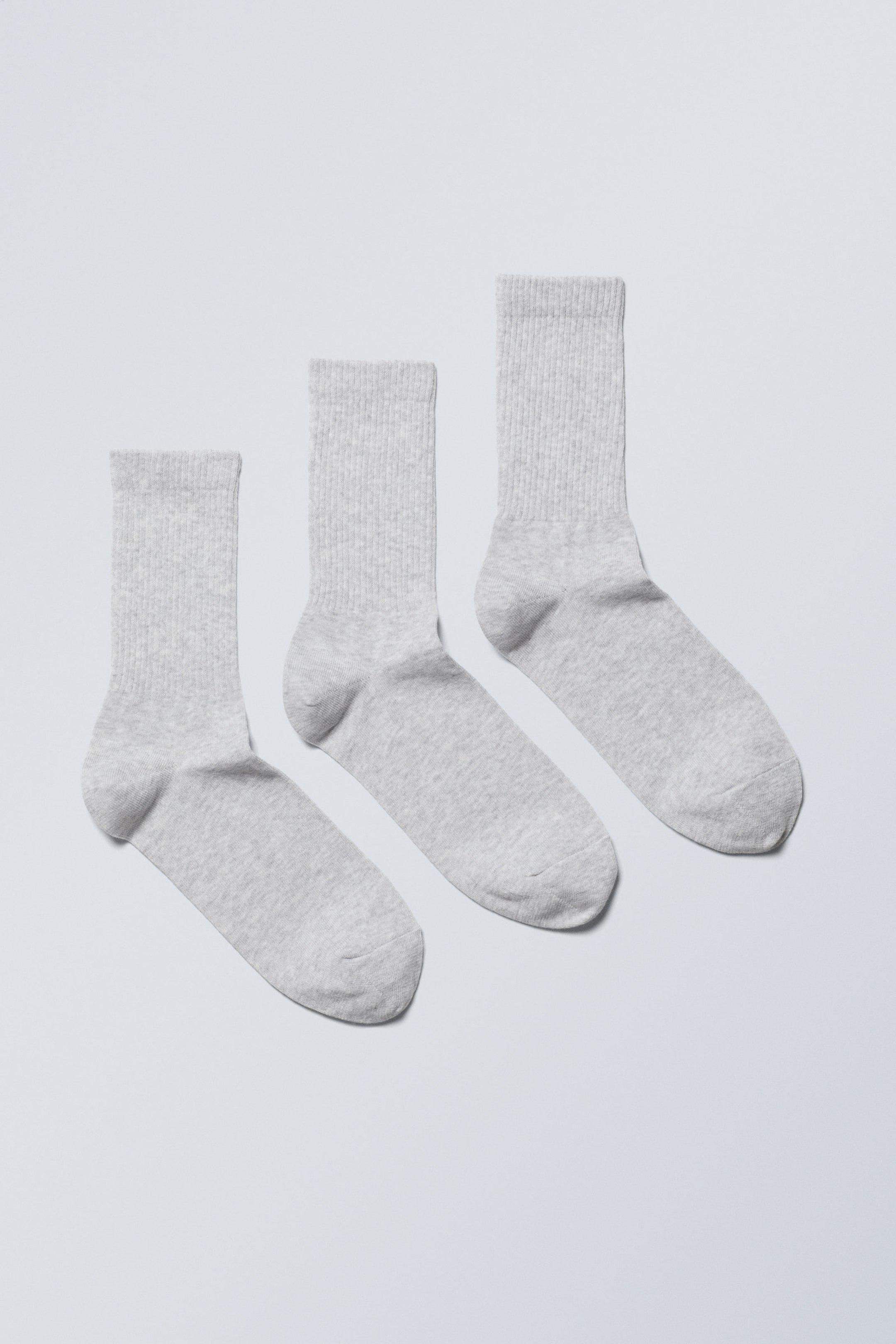 Graumeliert - Socken Eleven 3er-Pack - 0